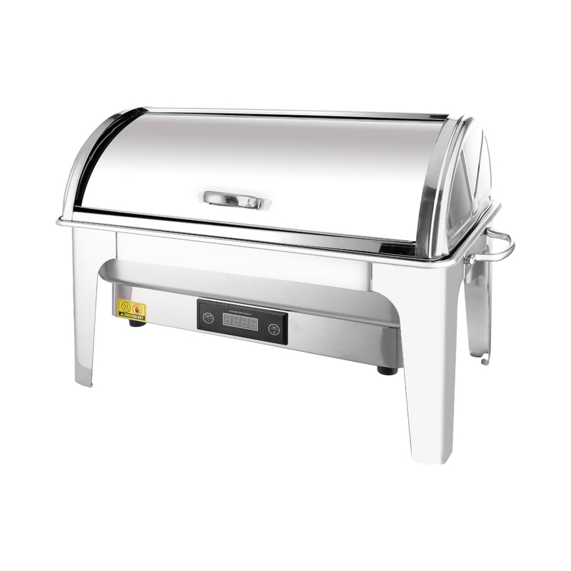 Sunnex Stainless Steel 1/1 Electric Roll Top Chafer 8.5 Liter