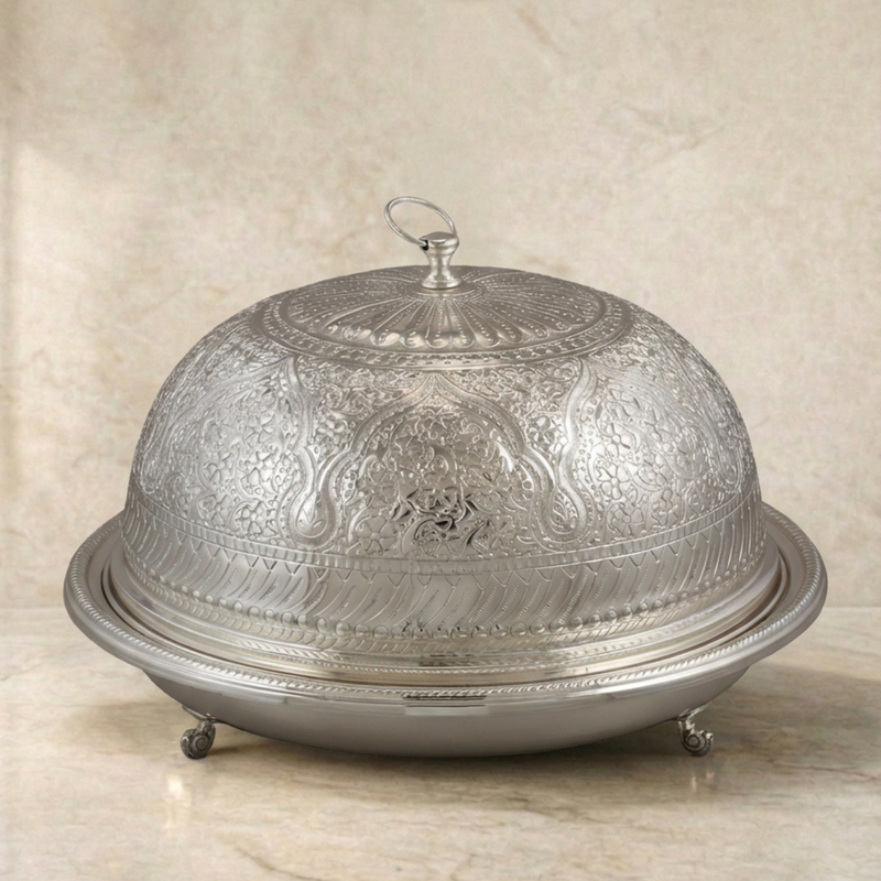 Vague Handcrafted VIP Round Ouzi & Halwa Platter Small