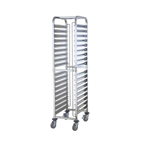 Vague Stainless Steel Single Line Tray Trolley 1/1 38 cm - Al Makaan Store