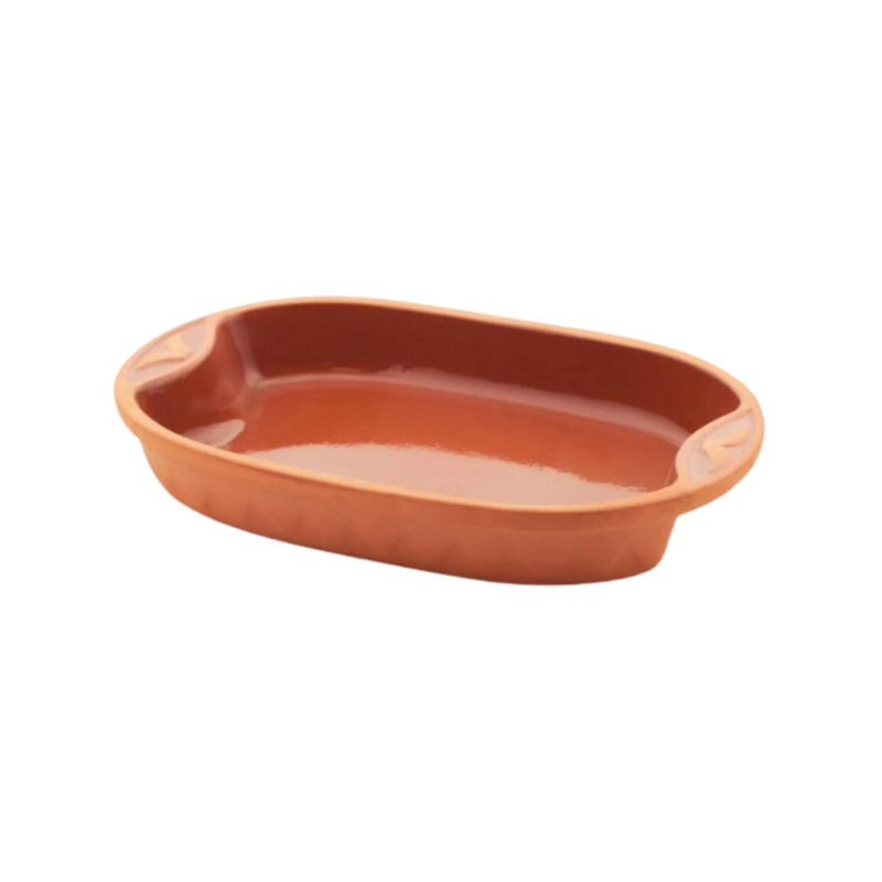 Che Brucia Inner Glazed Clay Rectangle Oven Tray 36 x 23 x 6 cm -Bornova