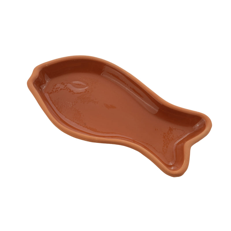 Che Brucia Inner Glazed Clay Fish Shape Oven Tray 800 ml -Levrek