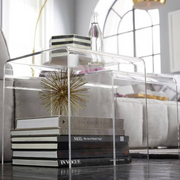 Vague Acrylic 3 Pieces Stackable Nesting Tables Set - Al Makaan Store