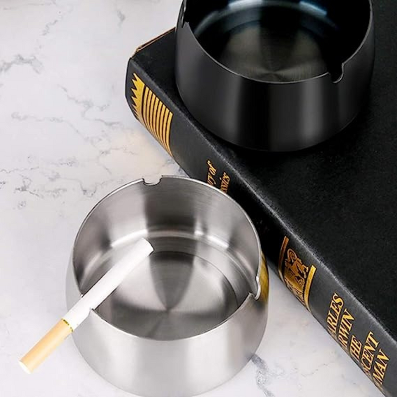 Stainless Steel Ashtray 10 cm - Al Makaan Store