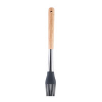Vague Grey Silicone Oil Brush with Oak Wood Handle 31 cm - Al Makaan Store