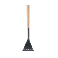 Vague Grey Silicone Potato Smasher with Oak Wood Handle 30 cm - Al Makaan Store