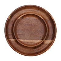 Vague Round Wooden Fruit Tray 28 cm - Al Makaan Store