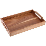 Vague Rectangular Wooden Tray with Handles - Al Makaan Store