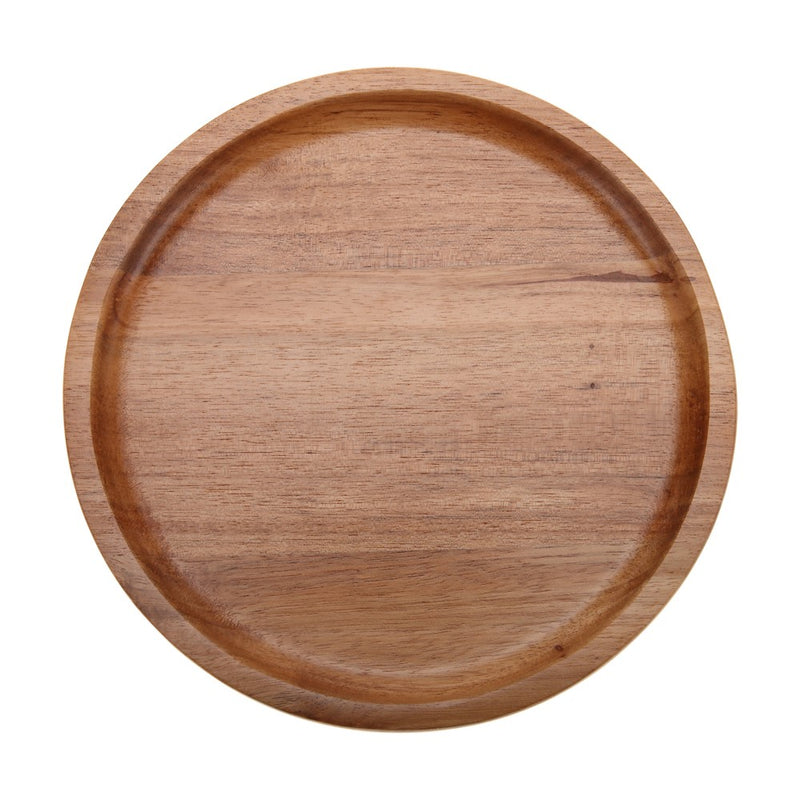 Vague Round Wooden Tray - Al Makaan Store
