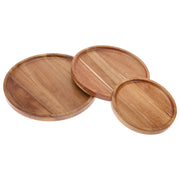 Vague Round Wooden Tray - Al Makaan Store