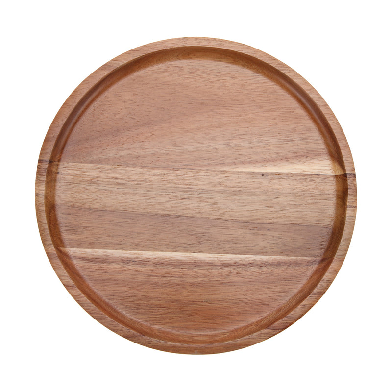 Vague Round Wooden Tray - Al Makaan Store