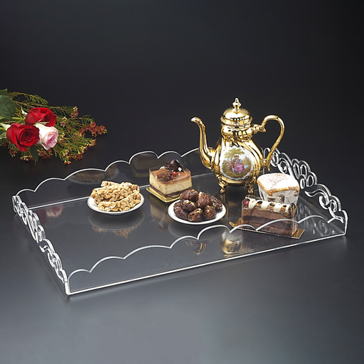 Vague Rectangular Acrylic Laser Tray - Al Makaan Store