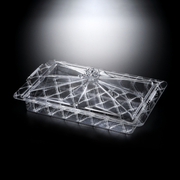 Vague Rectangular Acrylic Desserts Serving Set Flower Design - Al Makaan Store