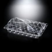 Vague Rectangular Acrylic Desserts Serving Set Flower Design - Al Makaan Store