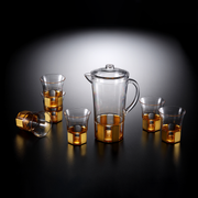 Vague Acrylic Jug Set with 6 Cups - Al Makaan Store