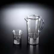 Vague Acrylic Jug Set with 6 Cups - Al Makaan Store