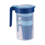 Vague Water Pitcher with 4 Cups Set 1.8 L - Al Makaan Store