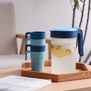 Vague Water Pitcher with 4 Cups Set 1.8 L - Al Makaan Store