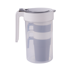 Vague Water Pitcher with 4 Cups Set 1.8 L - Al Makaan Store