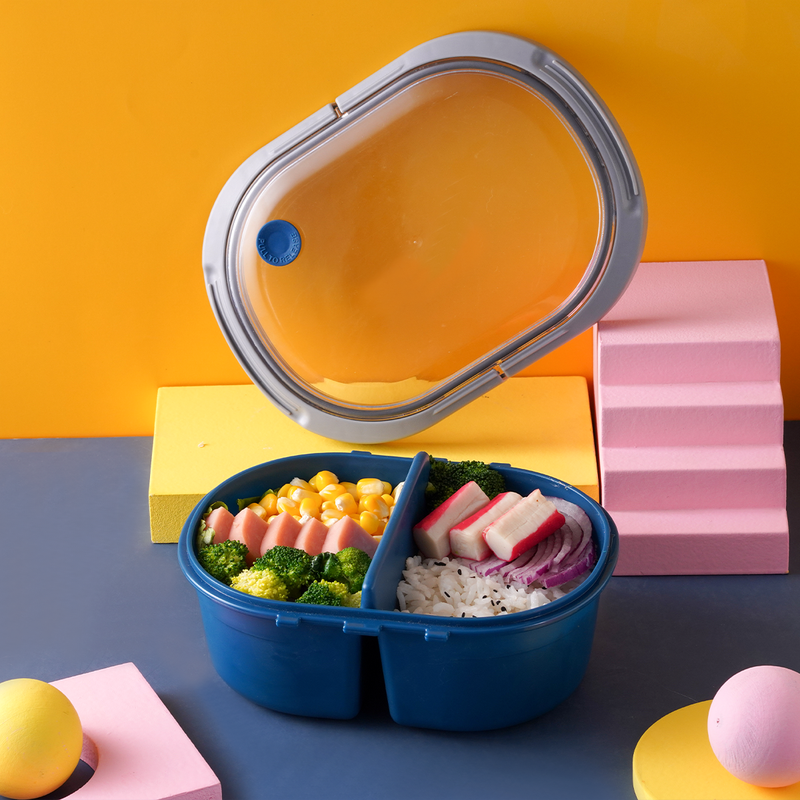 Vague Oval Two Compartment Lunch Box - Al Makaan Store