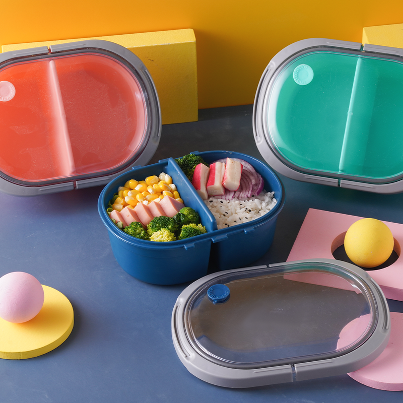 Vague Oval Two Compartment Lunch Box - Al Makaan Store