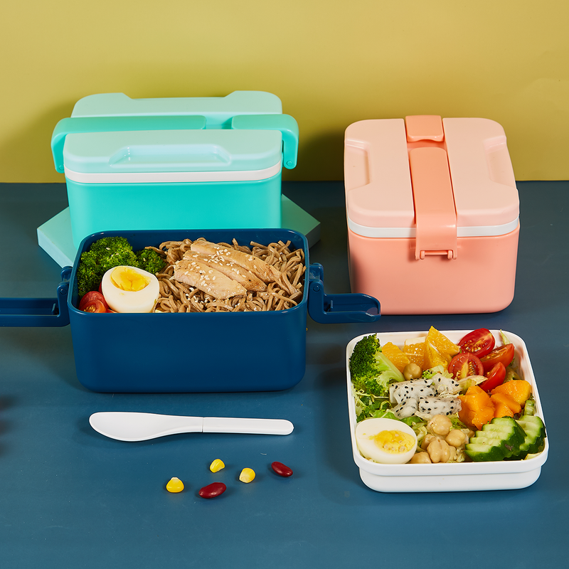 Vague Two Layer Rectangular Lunch Box - Al Makaan Store