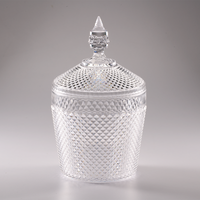Vague Acrylic Diamond Candy Bucket with Cover - Al Makaan Store