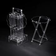 Vague Acrylic 4 Star Coffee Tables with Stand Set - Al Makaan Store