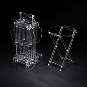 Vague Acrylic 4 Star Coffee Tables with Stand Set - Al Makaan Store