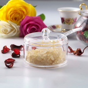 Vague Round Acrylic Serving Suger Pot with Spoon - Al Makaan Store