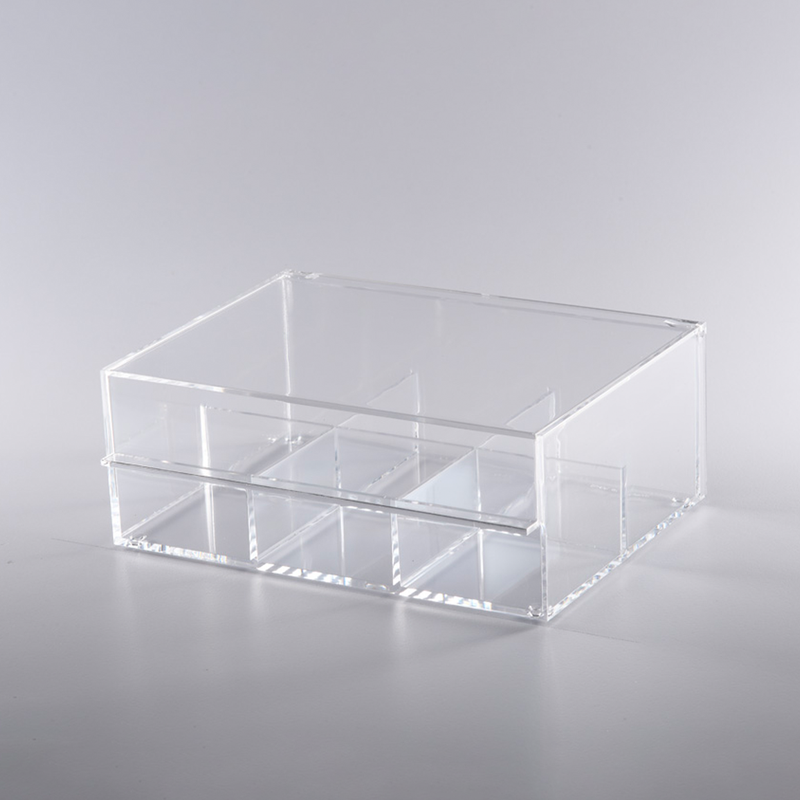Vague Acrylic 3 Compartments Serving Tea Box - Al Makaan Store