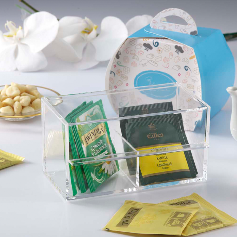 Vague Acrylic 4 Compartments Serving Tea Box - Al Makaan Store