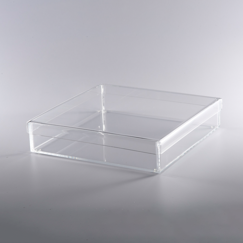 Vague Acrylic Square Serving Box with Cover - Al Makaan Store