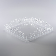 Vague Acrylic Square Laser Tray 35 x 7.5 cm - Al Makaan Store