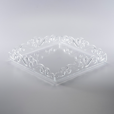 Vague Acrylic Square Laser Tray 35 x 7.5 cm - Al Makaan Store