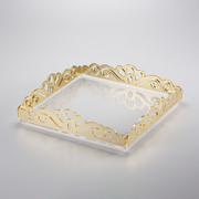 Vague Acrylic Square Laser Tray 35 x 7.5 cm - Al Makaan Store