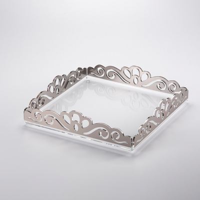 Vague Acrylic Square Laser Tray 35 x 7.5 cm - Al Makaan Store