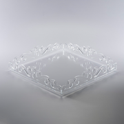 Vague Acrylic Square Laser Tray 40 x 7.5 cm - Al Makaan Store