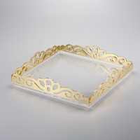Vague Acrylic Square Laser Tray 40 x 7.5 cm - Al Makaan Store