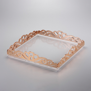 Vague Acrylic Square Laser Tray 40 x 7.5 cm - Al Makaan Store