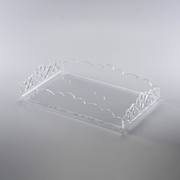 Vague Acrylic Rectangular Laser Tray 25 x 40 cm - Al Makaan Store