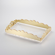 Vague Acrylic Rectangular Laser Tray 25 x 40 cm - Al Makaan Store