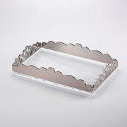 Vague Acrylic Rectangular Laser Tray 25 x 40 cm - Al Makaan Store