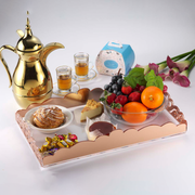 Vague Acrylic Rectangular Laser Tray 25 x 40 cm - Al Makaan Store