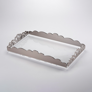 Vague Acrylic Rectangular Laser Tray 30 x 50 cm - Al Makaan Store