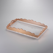 Vague Acrylic Rectangular Laser Tray 30 x 50 cm - Al Makaan Store
