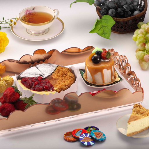 Vague Acrylic Rectangular Laser Tray 30 x 50 cm - Al Makaan Store