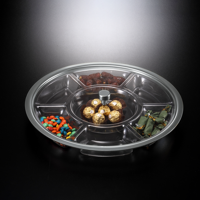 Vague Acrylic 7 Compartment Serving Set - Al Makaan Store