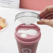 Vague Silicone Airtight Soup Bottle with Spoon 500 ml - Al Makaan Store