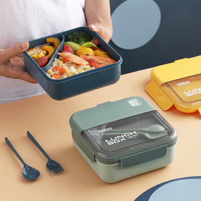 Vague Silicone Lunch Box with Fork and Spoon 1 Liter - Al Makaan Store