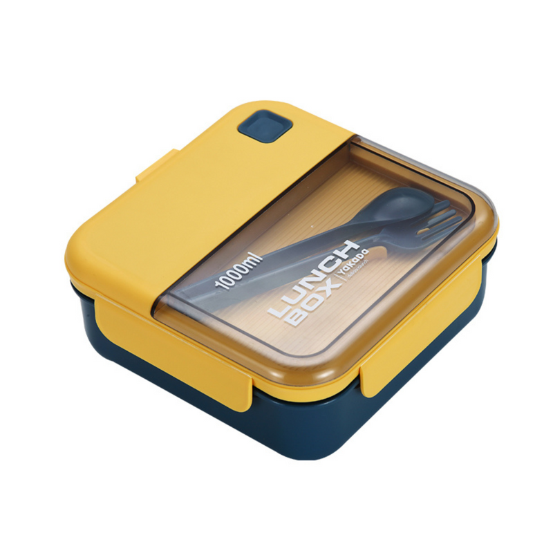 Vague Silicone Lunch Box with Fork and Spoon 1 Liter - Al Makaan Store